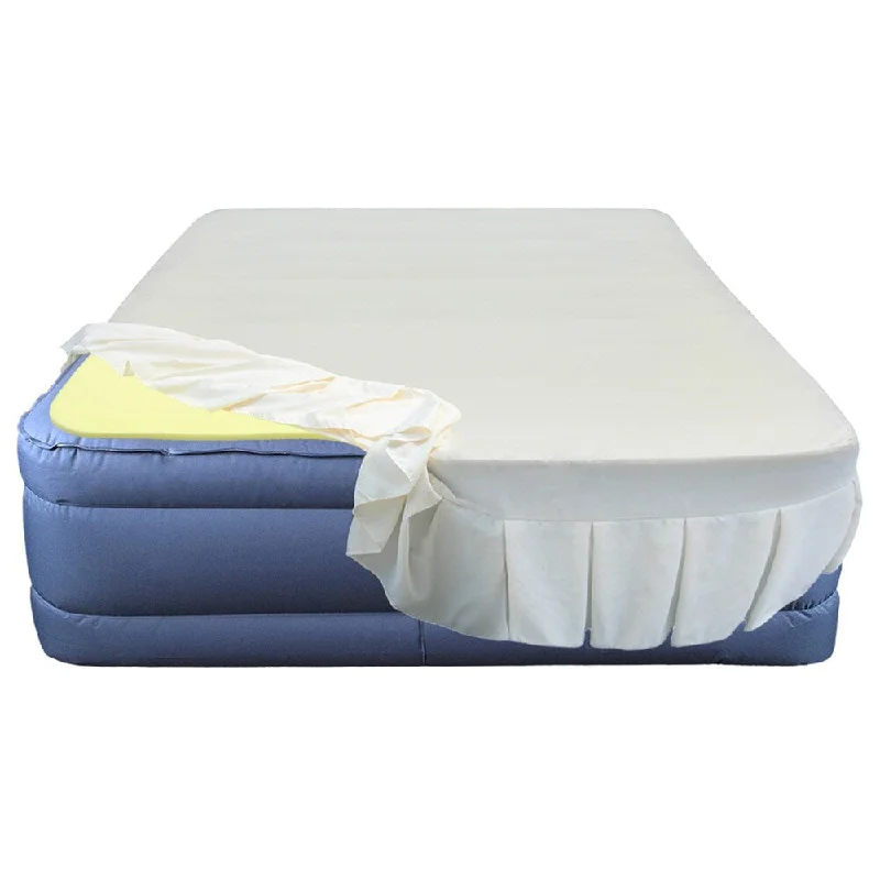 Altimair Full-size Airbed with 1-inch Memory Foam Topper and Fitted Skirted Sheet