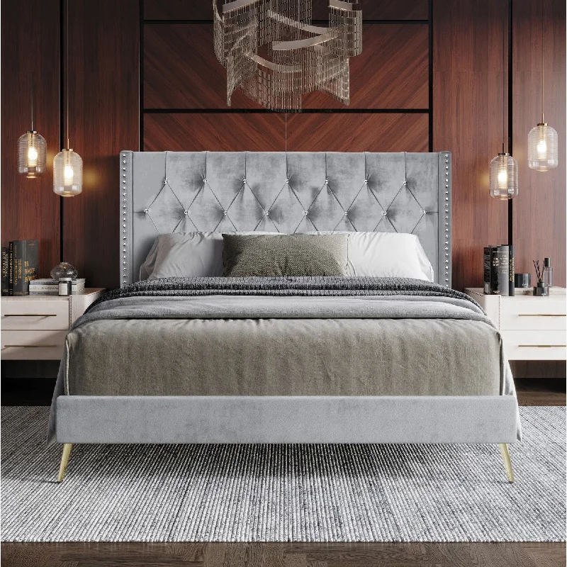 Homer Tufted Upholstered Platform Bed