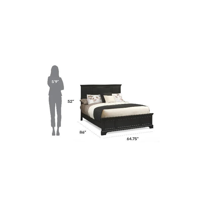 Homestyles Bedford Black Queen Bed