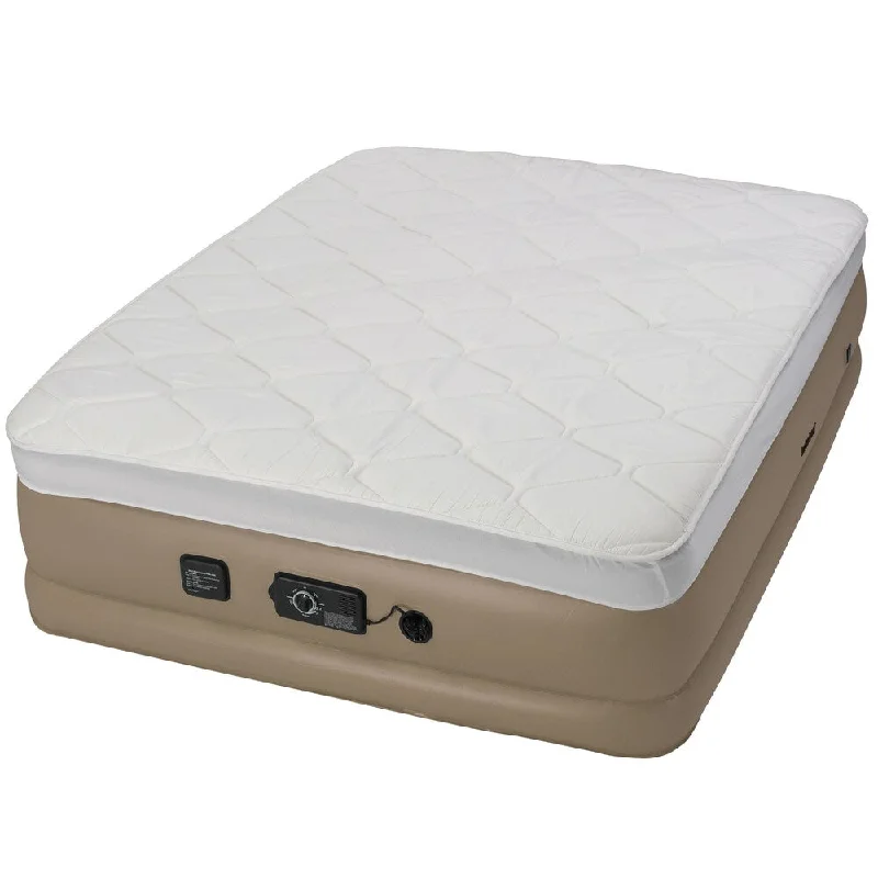 Instabed Raised Pillow-top Queen-size Airbed with NeverFlat Pump