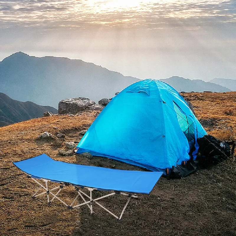 Outdoor Foldable Camping Ten-foot Bed Blue