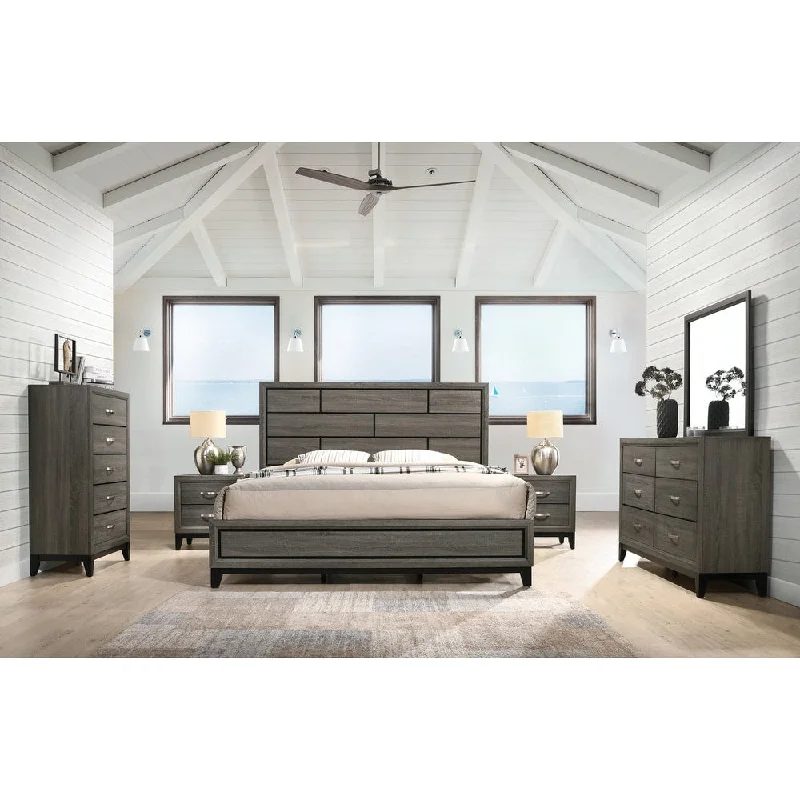 Roundhill Furniture Stout Panel 6-piece Modern Contemporary Bedroom Set