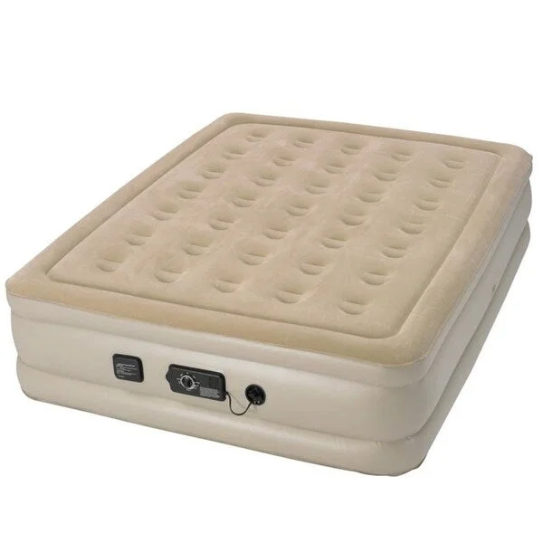 Serta Raised Queen-size Airbed with NeverFlat AC Pump