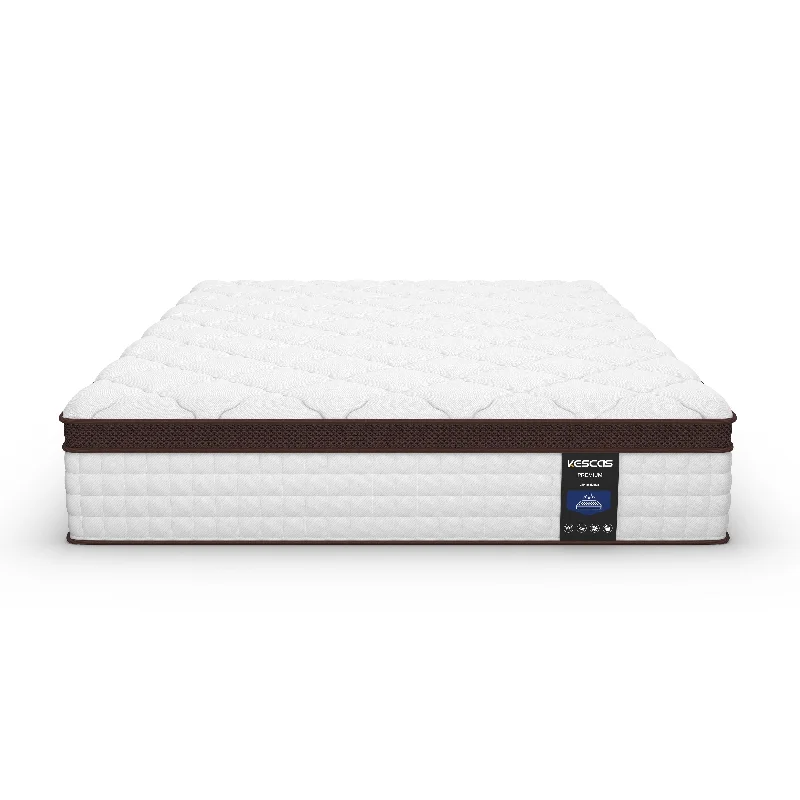 10 Inch Twin/ Full/ Queen Pillow Top Mattress，Memory Foam and Pocket Spring Hybrid Mattress