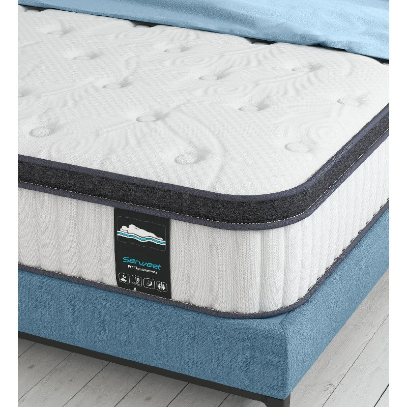 14 Inches King Hybrid Mattress, Memory Foam and Pocketed Spring Mattress,Medium Firmness Mattress