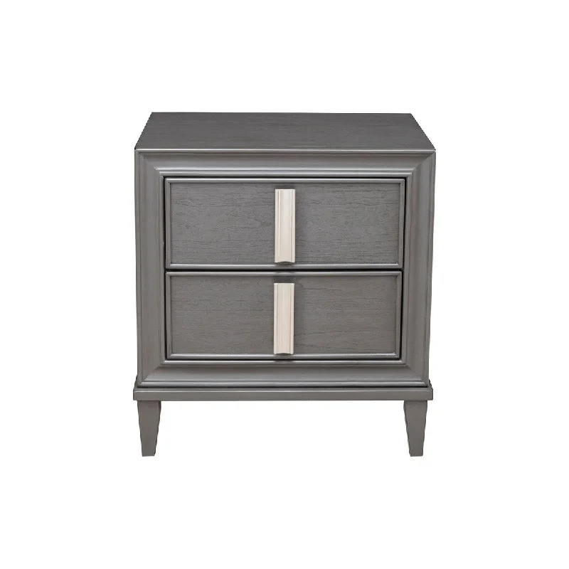 1627APB Dark Grey 2 Drawer Nightstand