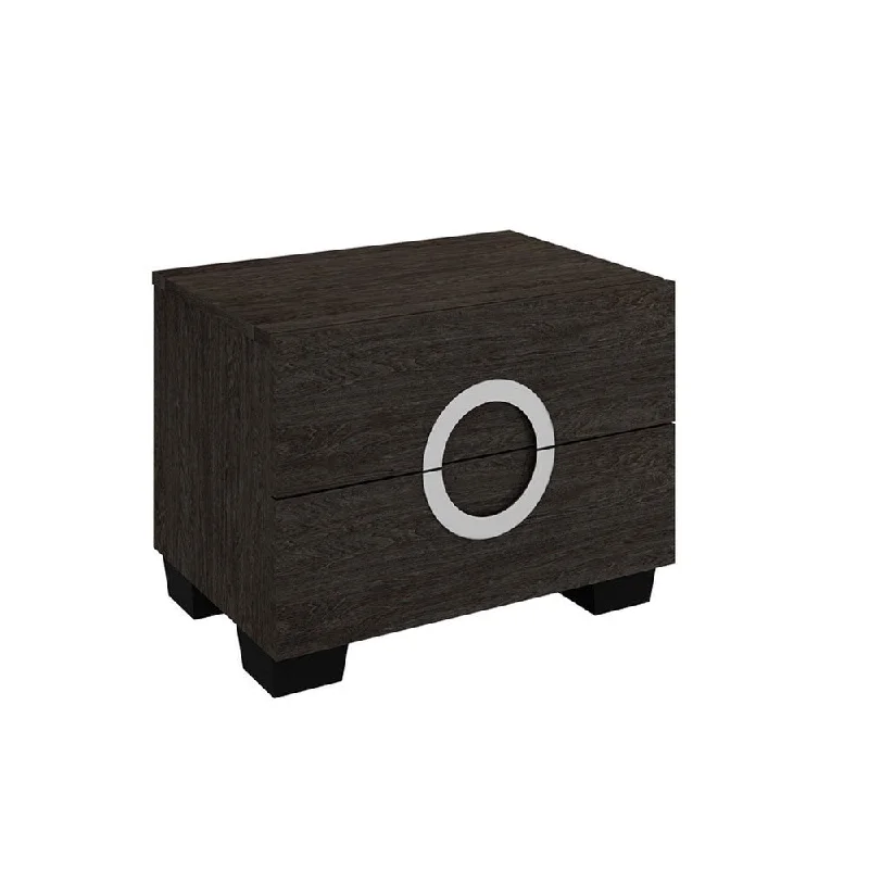 18" Refined Grey High Gloss Nightstand