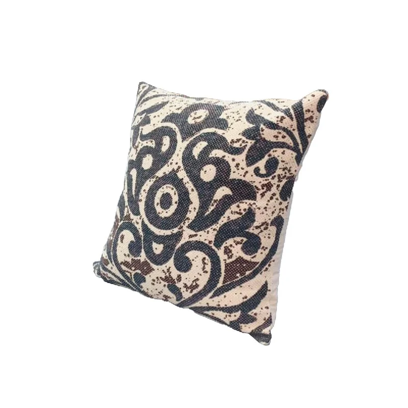 18 x 18 brocade printing feature pillow - Ivory