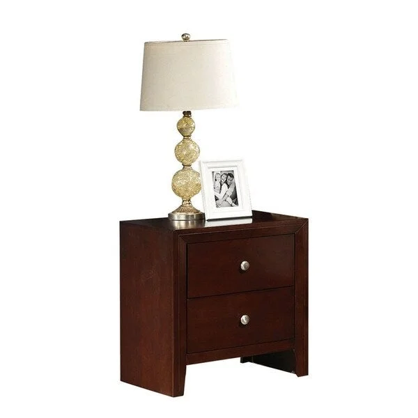 22" X 16" X 24" Brown Cherry Wooden Nightstand