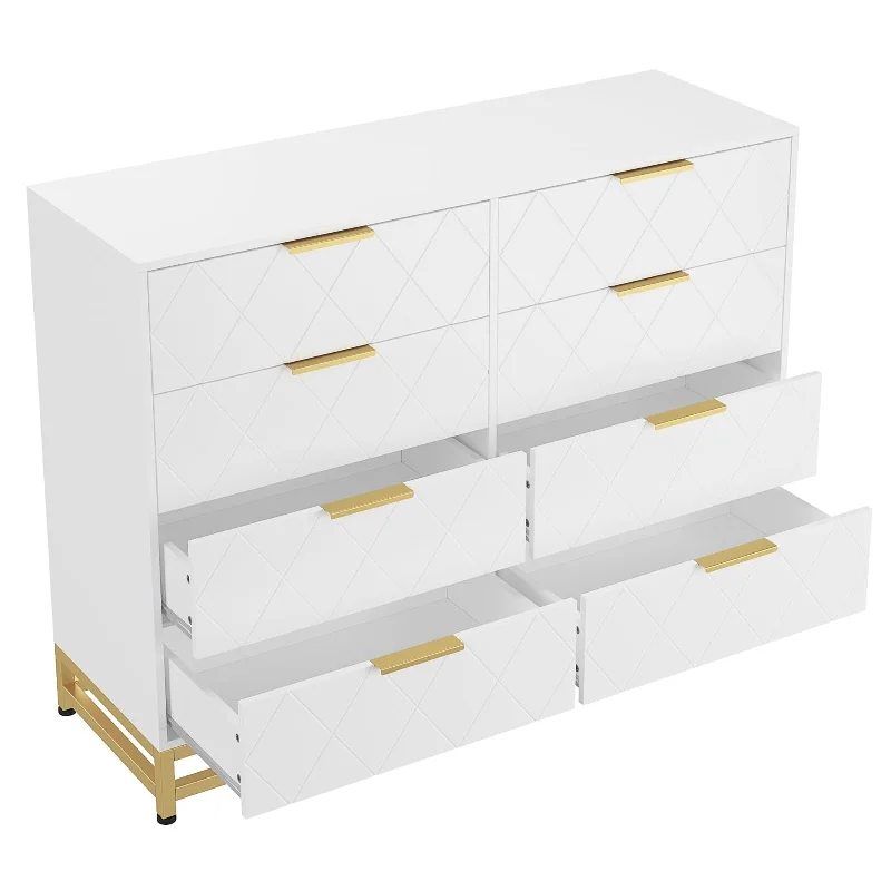 8 Drawer Dresser for Bedroom with Deep Drawers