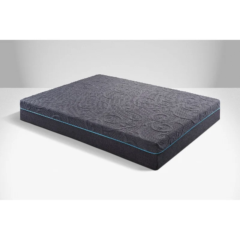 8" Full Size Bed Mattress Gel-Infused Memory Foam Hybrid Mattress, Dark Gray, Mattress in a Box, Firm Comfort Mattress