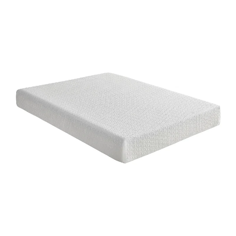 8" Queen Mattress Breathable Cool Gel Memory Foam Mattress, White, Mattress in a Box, Firm Comfort Mattress