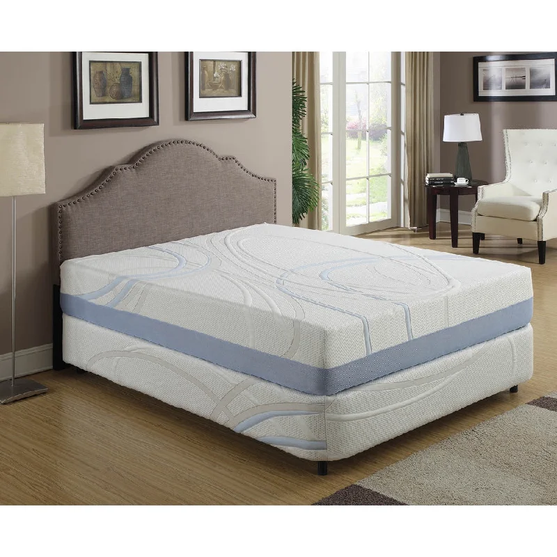 AC Pacific 12-inch Charcoal and Gel Memory Foam Mattress