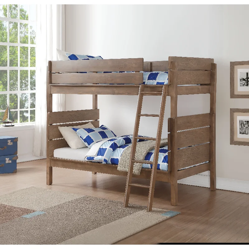 ACME Ranta Twin/Twin Bunk Bed, Antique Oak