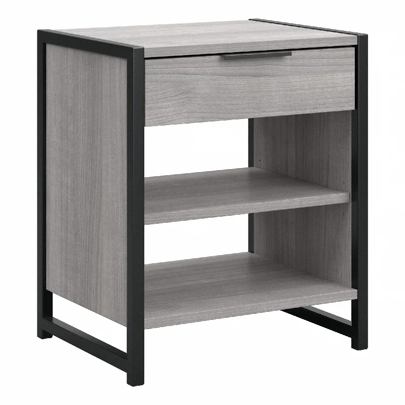 Atria Small Nightstand with Drawer and Shelves by Bush Furniture