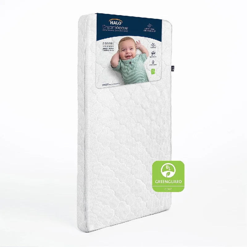 Baby Crib Mattress, Toddler Mattress, Dual Sided 2-Stage Design, Breathable, Machine Washable Cover, Hypoallergenic, Non-Toxic