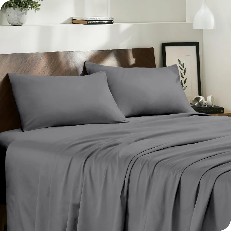 Bare Home Organic Cotton Pillowcase Set - Silky Smooth Sateen Weave