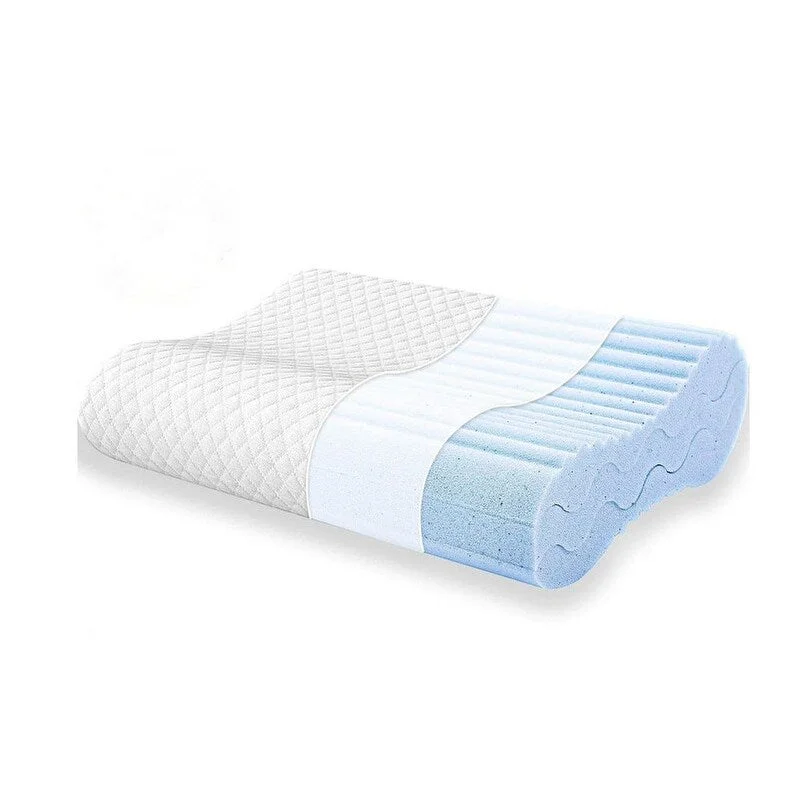 Contour memory foam pillow, neck orthopaedic sleep pillow, cervical spine pillow, suitable for side, back and abdominal sleepers