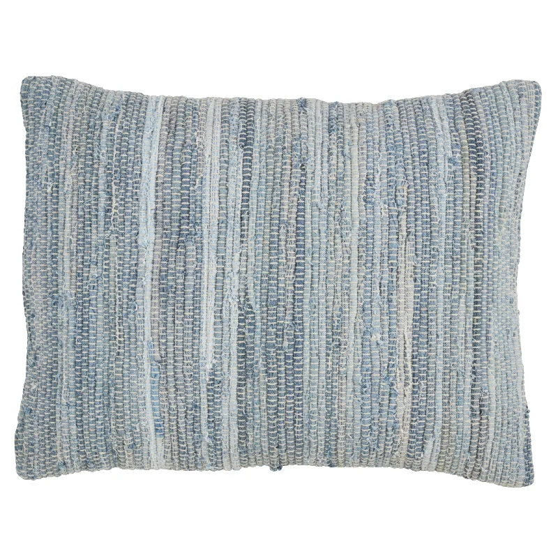 Cotton Throw Pillow With Chindi Design