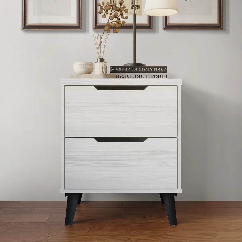 CraftPorch Simple Classic 2-Drawer Stylish Nightstand