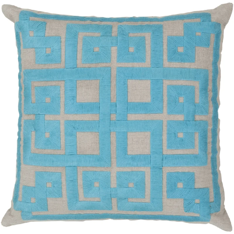 Decorative Felipe Geometric Feather Down or Polyester Filled 20-inch Throw Pillow