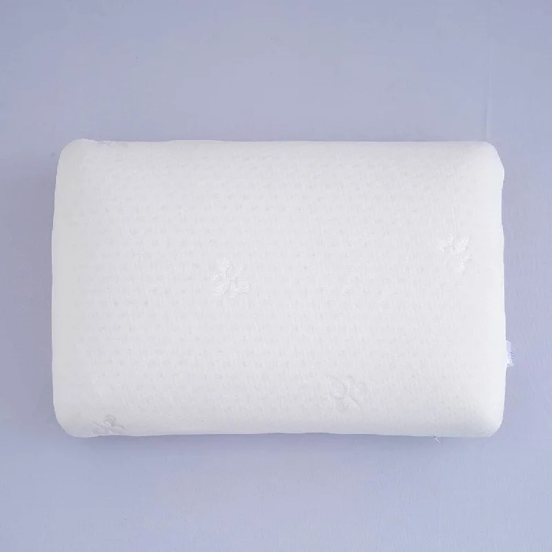 Double Layer Covered Natural Latex Pillow Eco Friendly Zipper - White