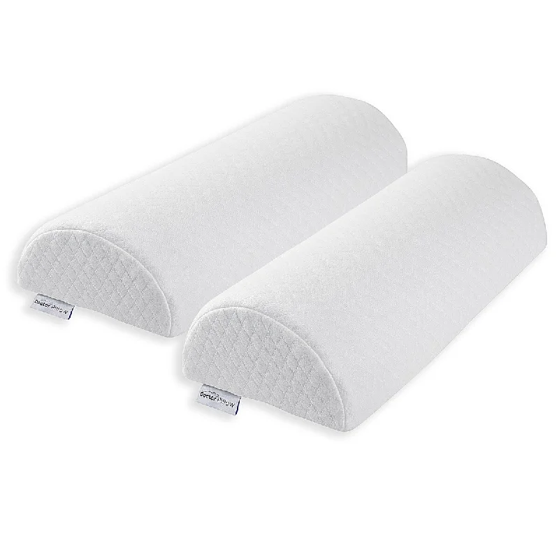 Dr Pillow Half Moon Lumbar Cushion 2 PACK Pillow White