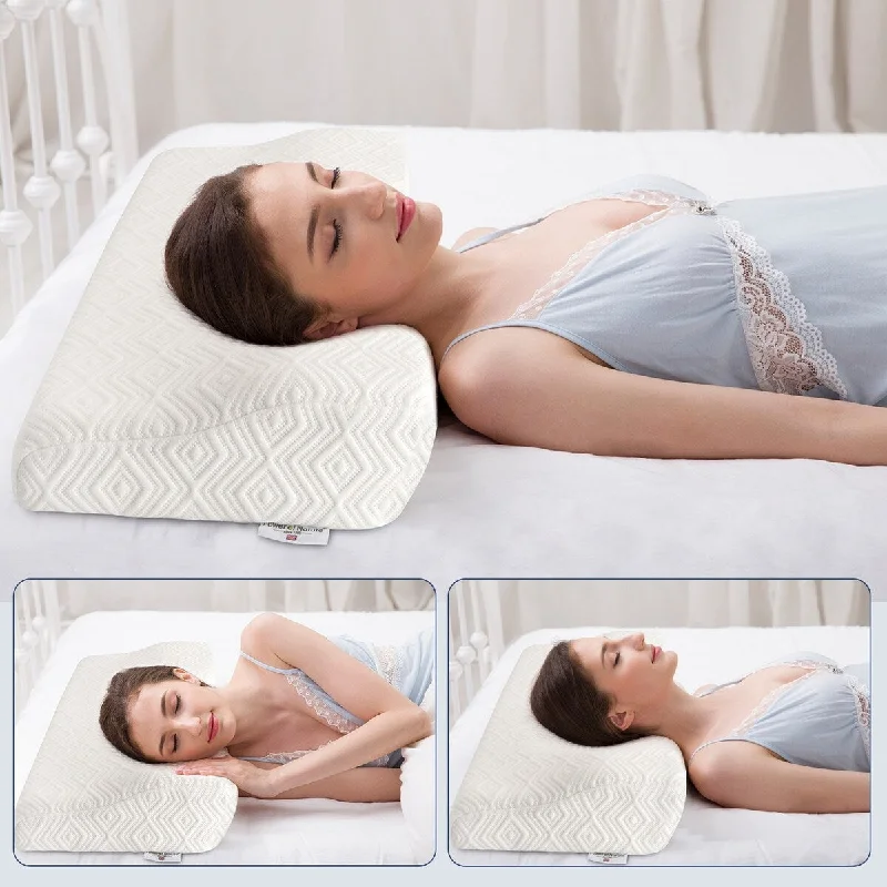 Ergonomic Design Comfort Slow Rebound Memory Foam Butterfly Pillow - White