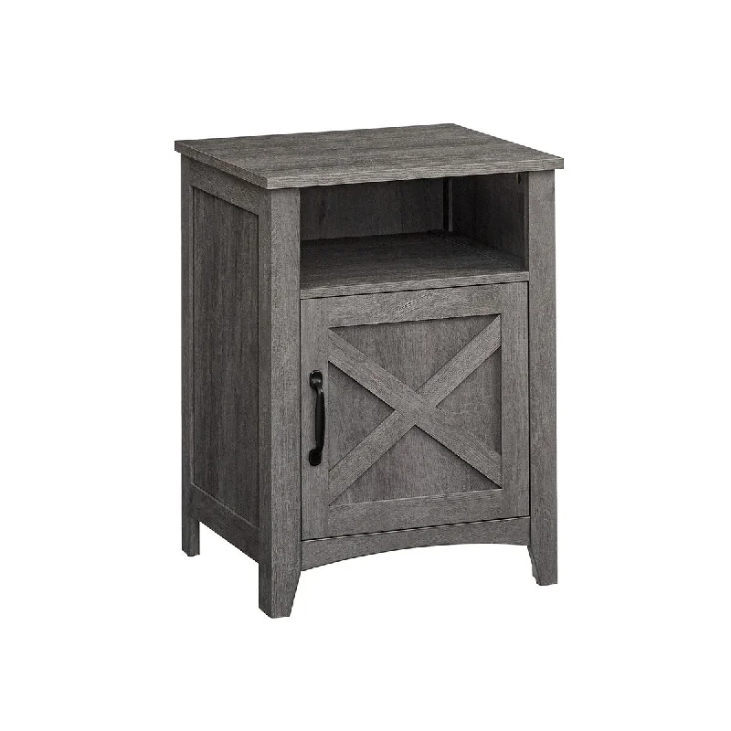 Farmhouse Nightstand with Barn Door