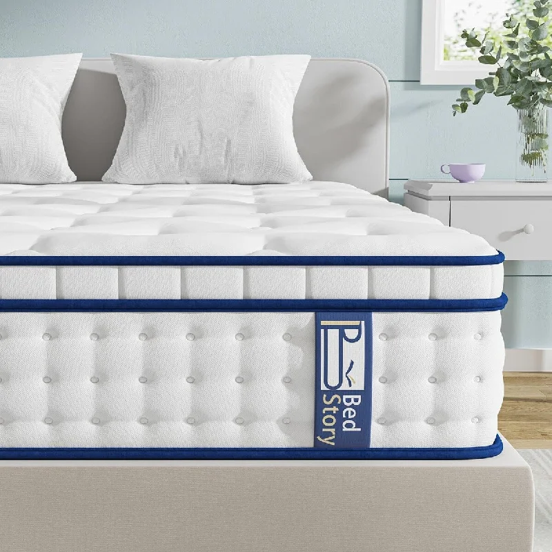 Full Mattress, 10" Medium Firm Hybrid Mattress, Cooling Gel-Infused Memory Foam w/ Individual Pocket Springs Motion Isolation