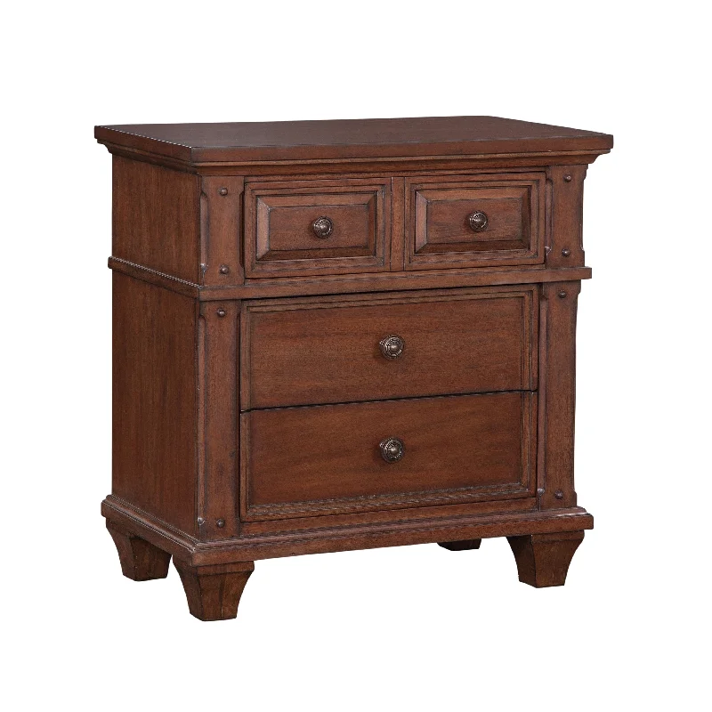 Harbor Point Rustic Cherry 3-drawer Nightstand by Greyson Living