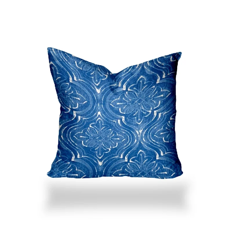 Indoor/Outdoor Soft Royal Pillow, Sewn Closed - Blue