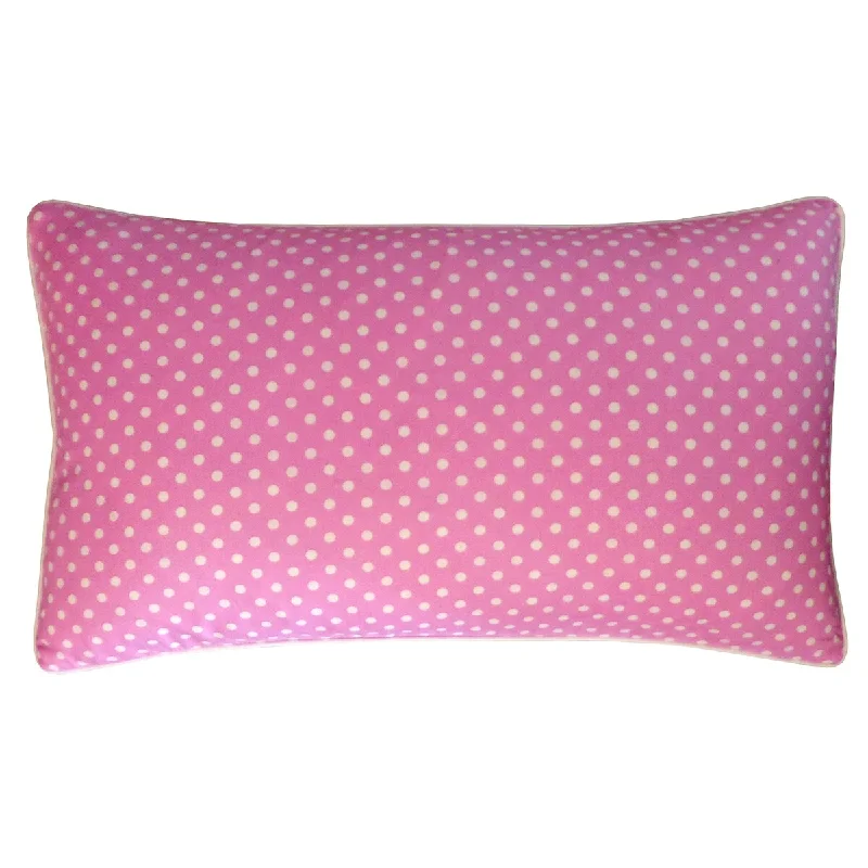 Jiti Indoor Childrens Kids Polka Dots Patterned Decorative Accent Rectangle Lumbar Pillows 12 x 20