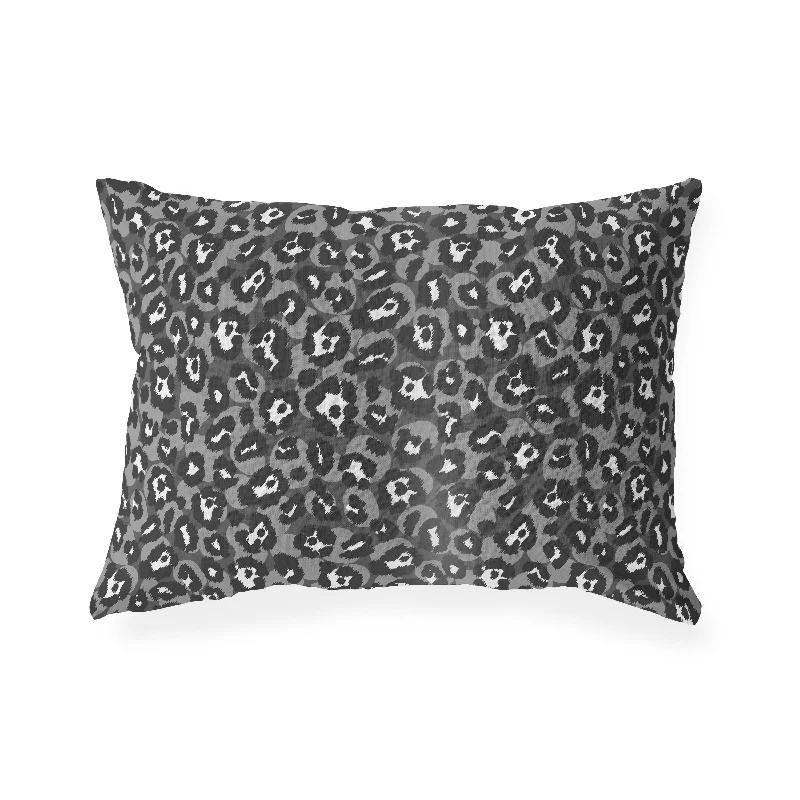 LEOPARD PRINT GREY Lumbar Pillow By Kavka Designs