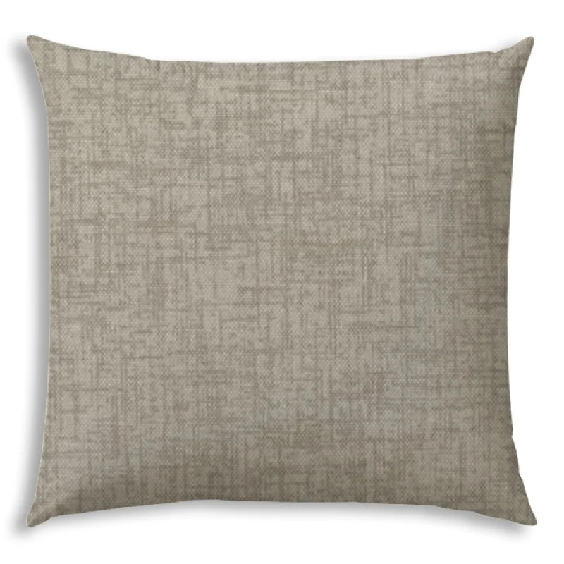 Light Taupe Indoor/Outdoor Pillow - Sewn Closure,17x17