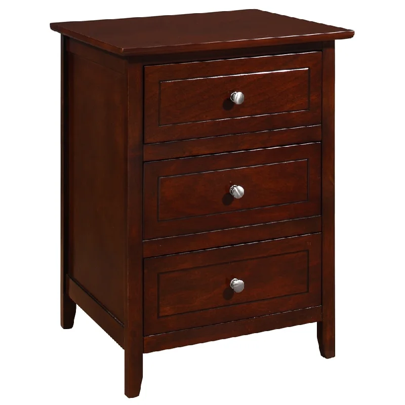 LYKE Home Denez 3-drawer Cappucino Nightstand