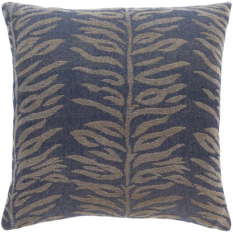 Mauro Jacquard Fern Cotton Throw Pillow