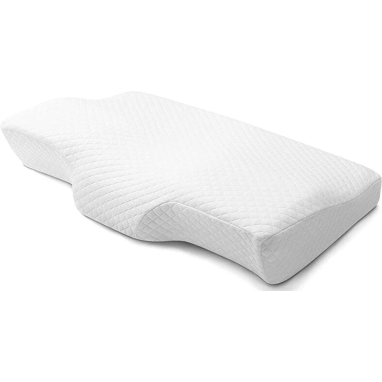 Memory Foam Pillow Ergonomic Cervical Pillow for Side Sleepers - WHITE