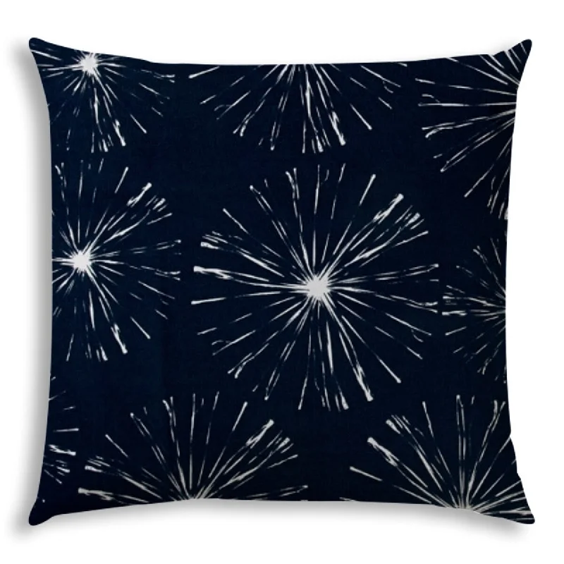 Navy Indoor/Outdoor Pillow - Sewn Closure - Multicolor