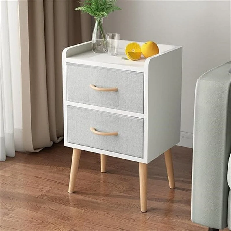 White 2-drawers