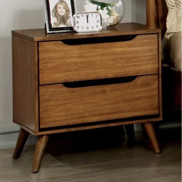 Nightstand with Round Tapered Legs, 24" H