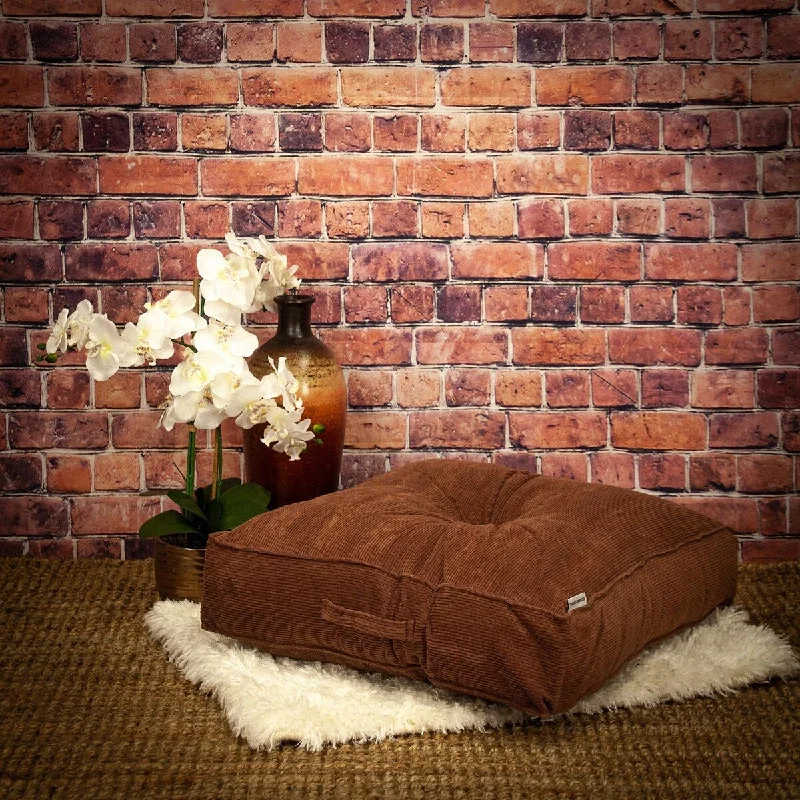 Parkland Collection Alena Transitional Brown Floor Pillow