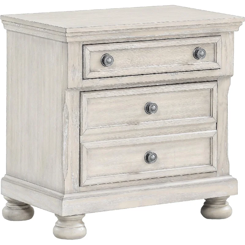 Prescott Gray 2-Drawer Nightstand