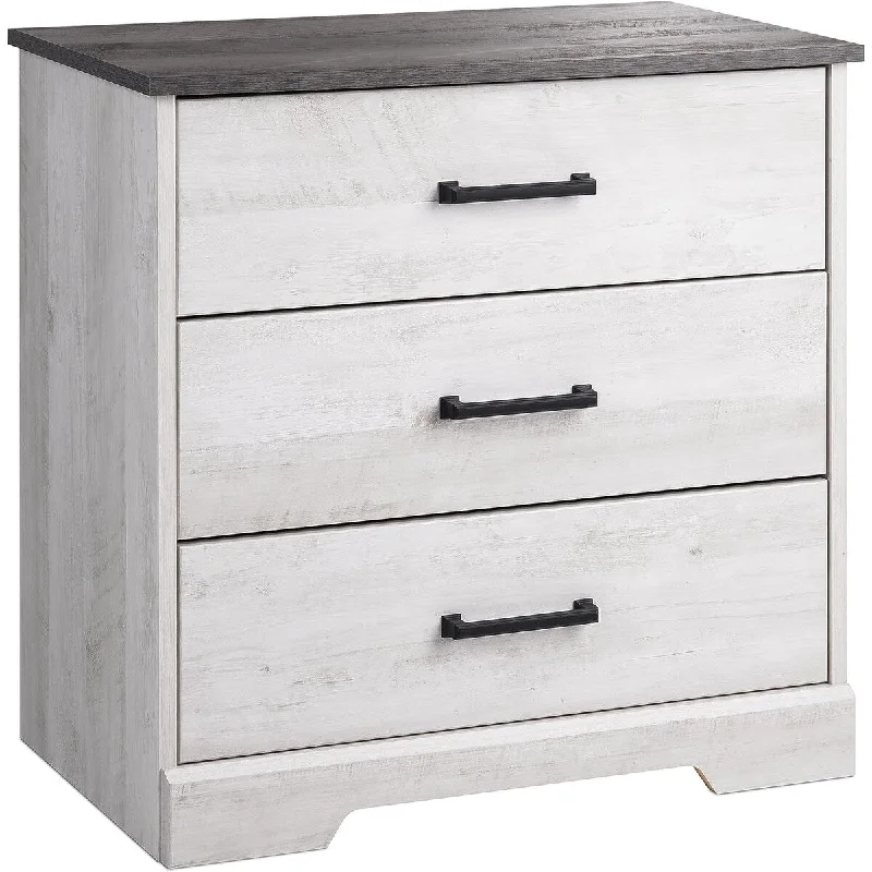 Rustic Ridge Farmhouse 3-Drawer Nightstand 16.25"D x 27.5"W x 26.75"H