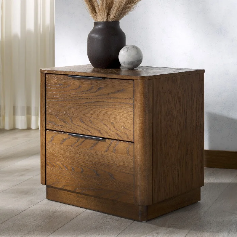 SAFAVIEH Couture Gabrietta 2 Drawer Wood Nightstand