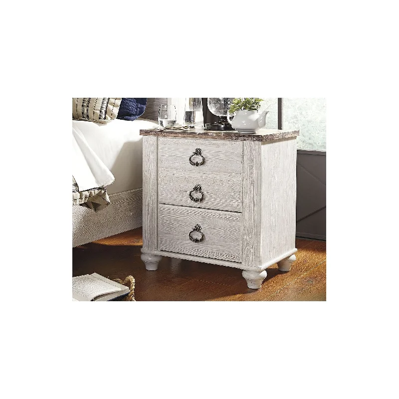 Signature Design by Ashley Willowton Two Drawer Nightstand