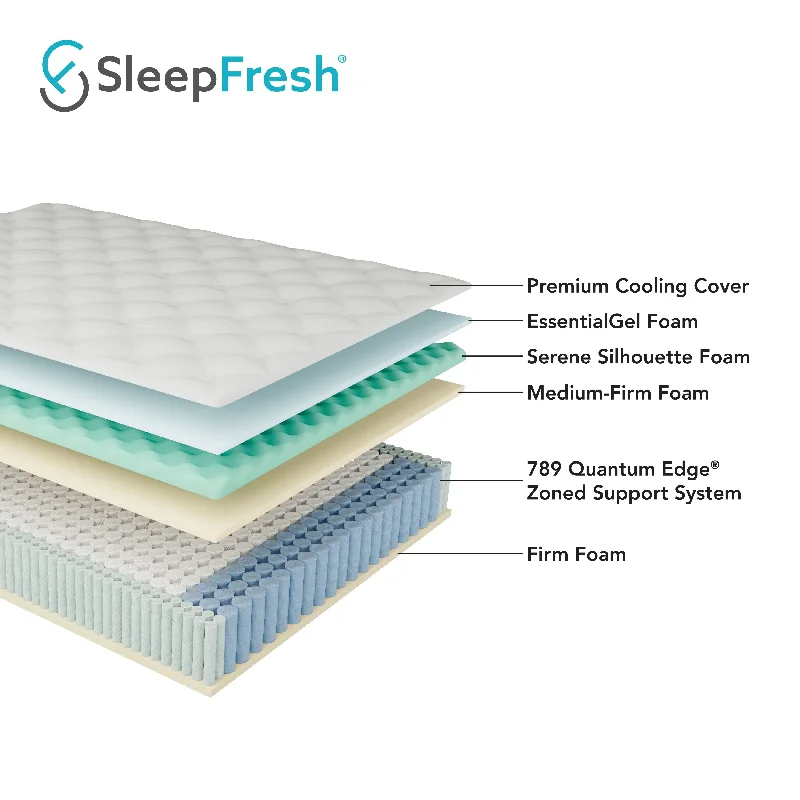 SleepFresh Clean and Cool 12" Medium Hybrid Mattress