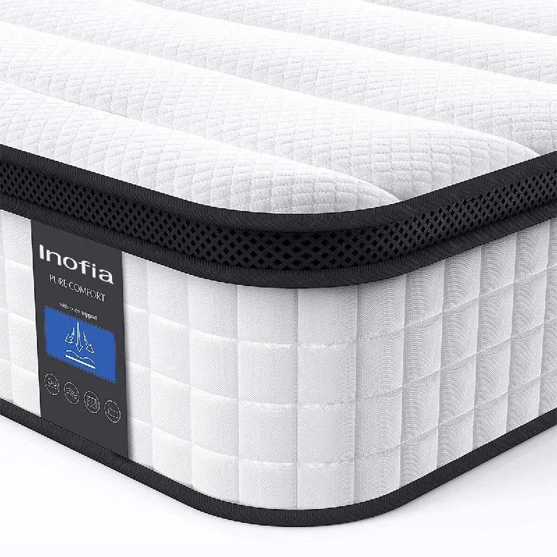 Twin Mattress, 10 Inch Hybrid Innerspring Single Mattress Cool Twin Bed Supportive & Pressure Relief