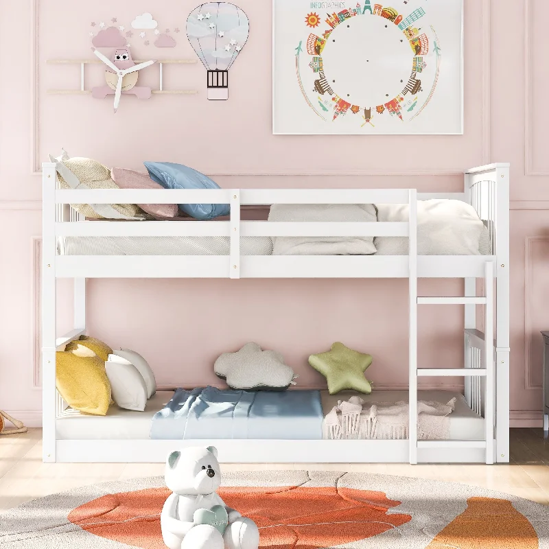 Twin Over Twin Bunk Bed with Ladder