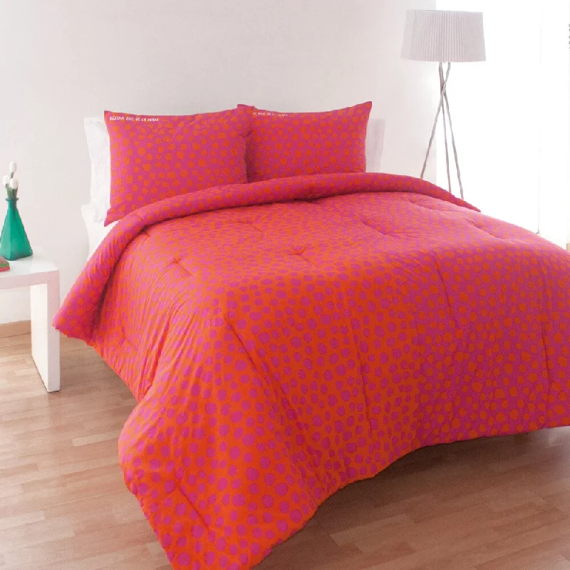 Agatha Ruiz de la Prada Polka Bicolor Cotton 3-piece Comforter Set